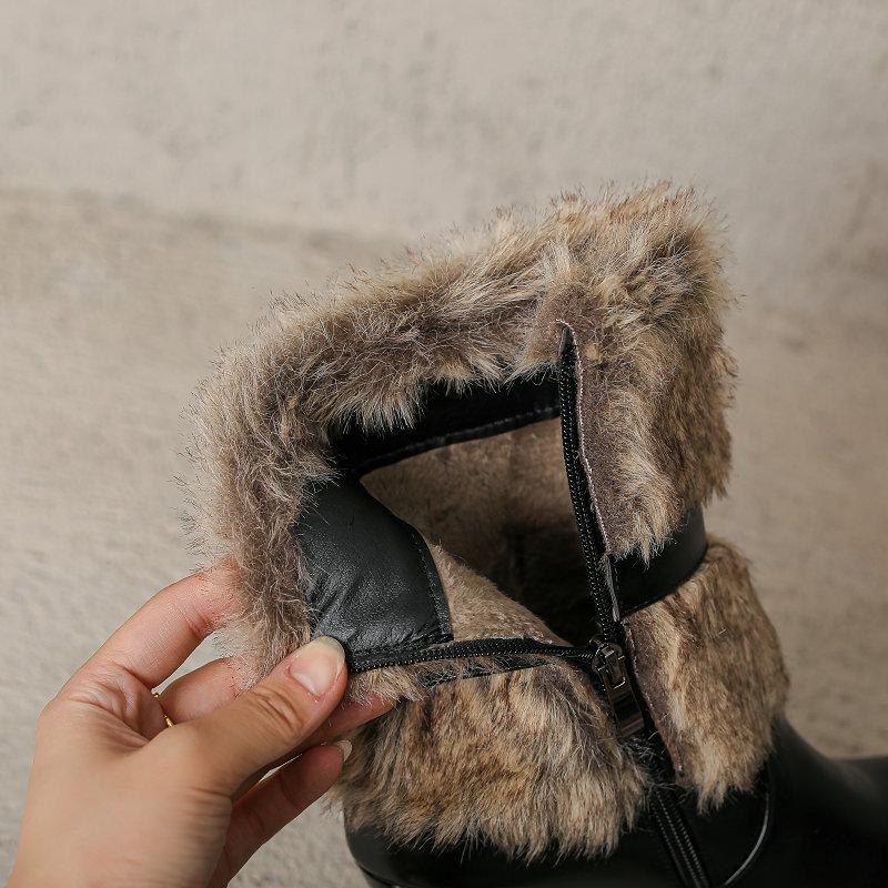 Women's Winter Ankle Boots with Warm Fur