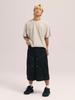 Akesi Super Normal Chain Embroidery Pigment Short Sleeve T-Shirt - Cream