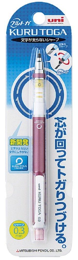 Mitsubishi Pencil Kuru Toga Mechanical Pencil with Automatic Lead Rotation 0.3mm Mechanism, Pink, M34501P.13