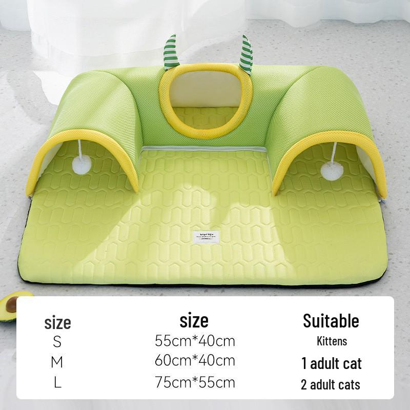Breathable Removable Dog & Cat Nest: Latex Cushion Sofa Bed, Small Pet Sleeping Pad, Spring/Summer-Ready.