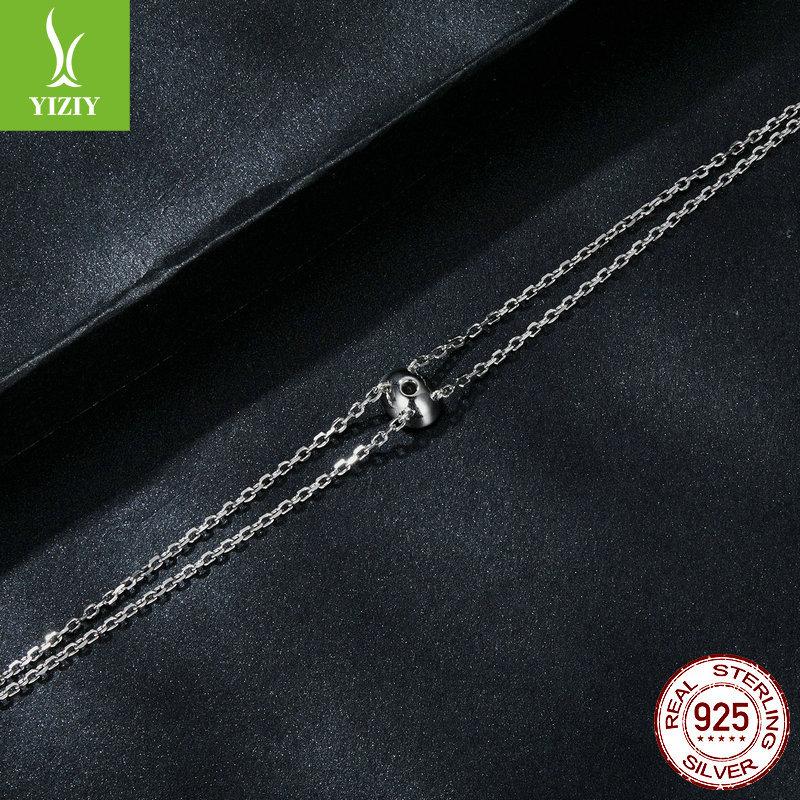 Simple Double-Layer One-Carat Moissanite Bracelet, Elegant Temperament And Charm S925 Sterling Silver Bracelet.