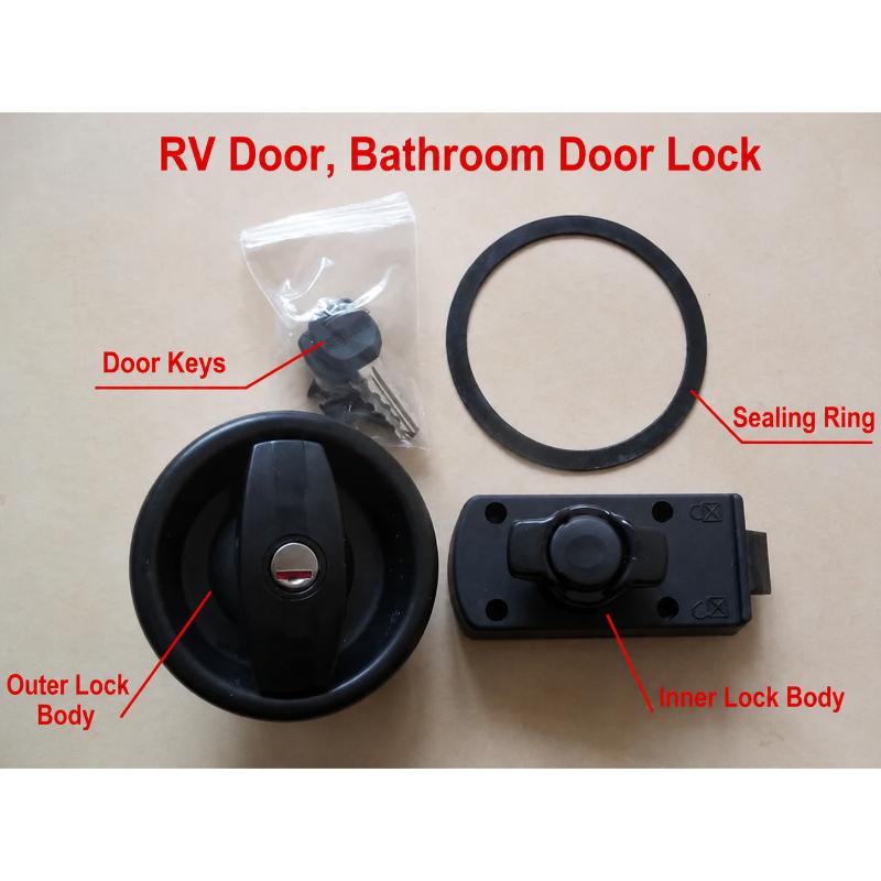 RV Special Bathroom Round Door Lock, Exterior Door Lock Accessories, Modified Compartment & Middle Door Lock