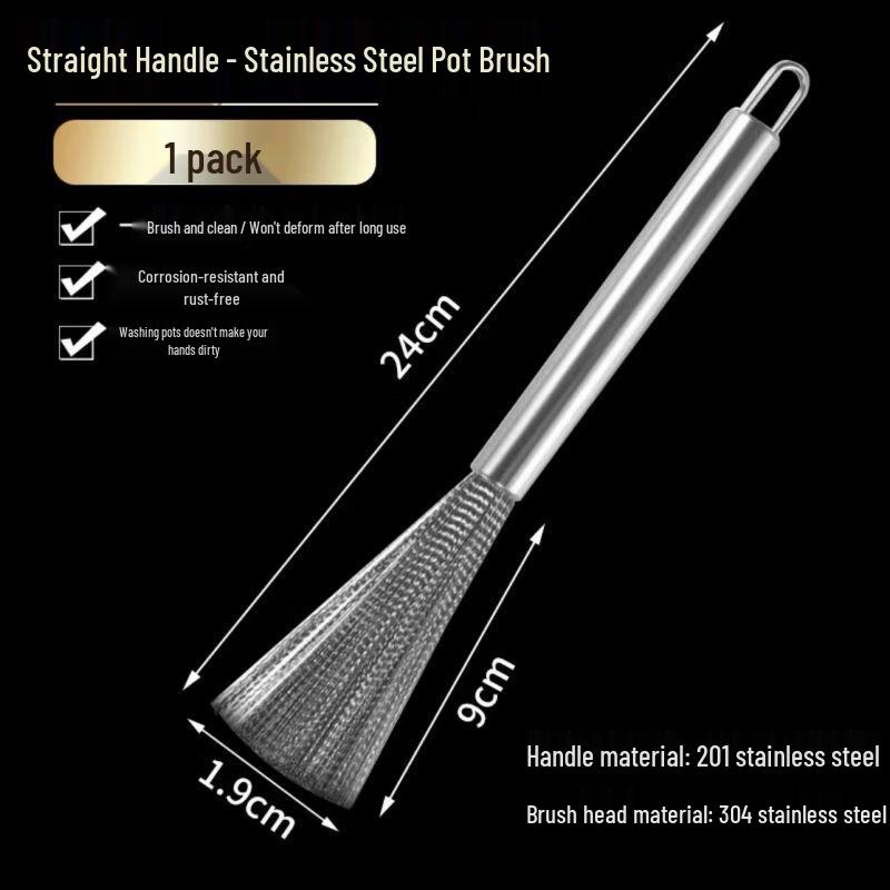 Qianxing 304 Stainless Steel Long Handle Pot Brush