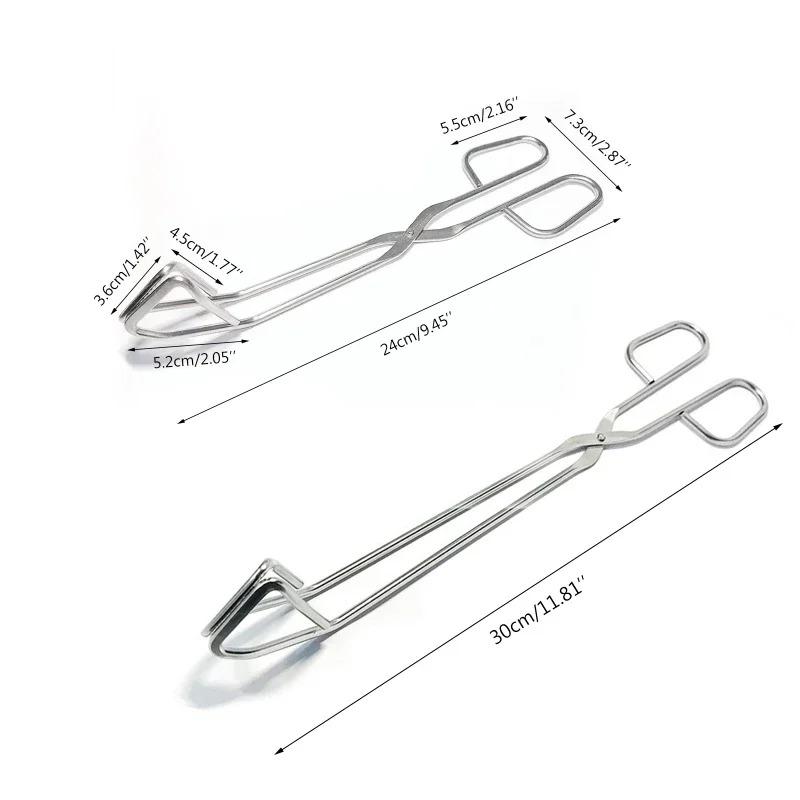Heat Resistant Hollow-Out Barbecue Clip, Food Tongs, BBQ Accessories, Stainless Steel Material for Kitchen BBQ