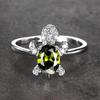 Hot Selling Fashionable White Diamond Turtle Ring Couples Simple Index Finger Ring Accessory