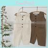 Korean Summer Trendy Style Pants Jumpsuit For Boys And Girls Cute And Stylish With Small Buttons