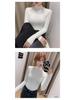 Autumn/Winter Women's Slim Fit Long-Sleeve Knitted Sweater with Semi-High Collar