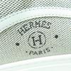 Great HERMES Low Cut Sneakers Get Using Leather White Gray Fabric Women 35 Used