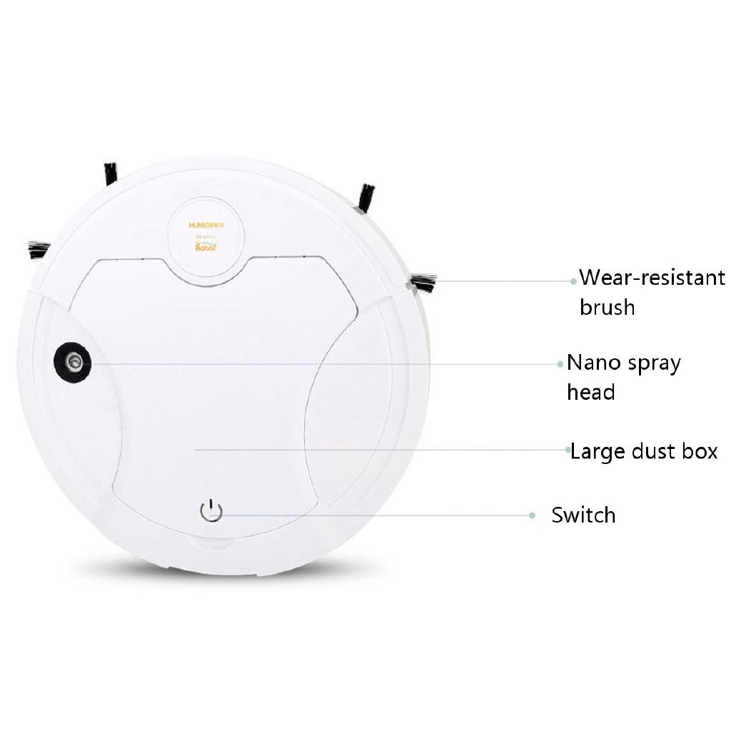 Multifunctional Fully Automatic Smart Robot Vacuum Cleaner USB Charging Sweeping Robot Dry and Wet Mop UV Disinfection Cleaner 3.6V