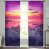 Seaside Beach Sunset Dusk Modern Tulle Curtains For Living Room Bedroom Home Kitchen Window Sheer Curtains