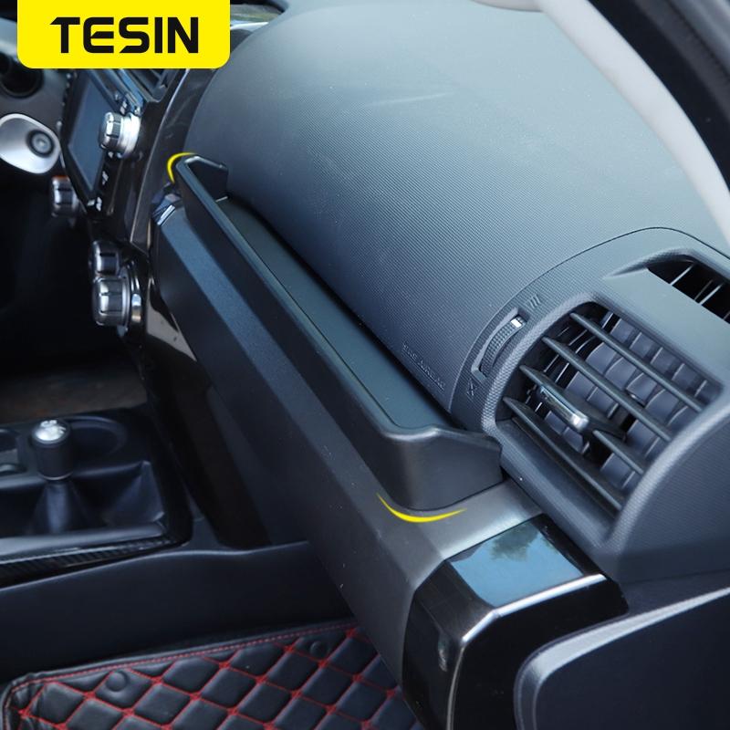 TESIN Car Co-Pilot Armrest Grab Handle Storage Box Passenger Organizers for Toyota 4Runner 2014 Up ABS Car Interior