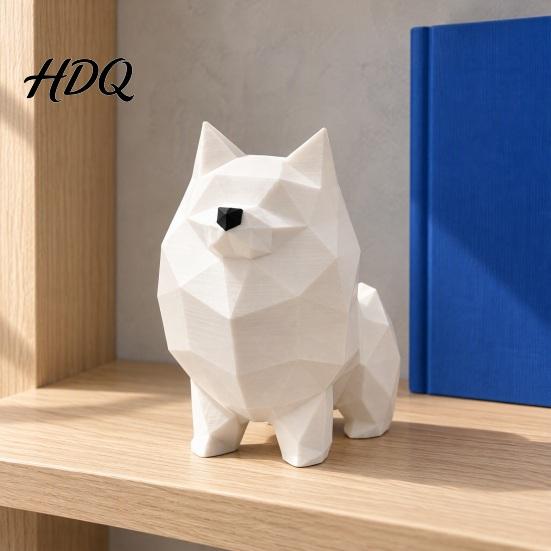 Modern Desk Accessories 3D Printed Geometric Puppy Figurine Minimalist Dog Statue Creative Animal Crafts Cute Artistic Sculpture for Home