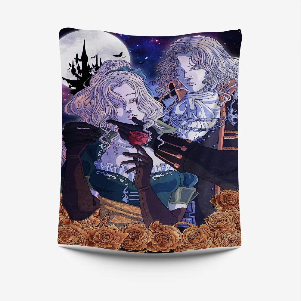 Dark Fantasy Warrior Tapestry  Intricate Mythical Design Perfect for Game Room or Man Cave Decor Large Wall Hanging Artwork