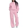 Women's Fashion Casual -Color Long-Sleeve Neck Top And Pants Two-Piece Set
