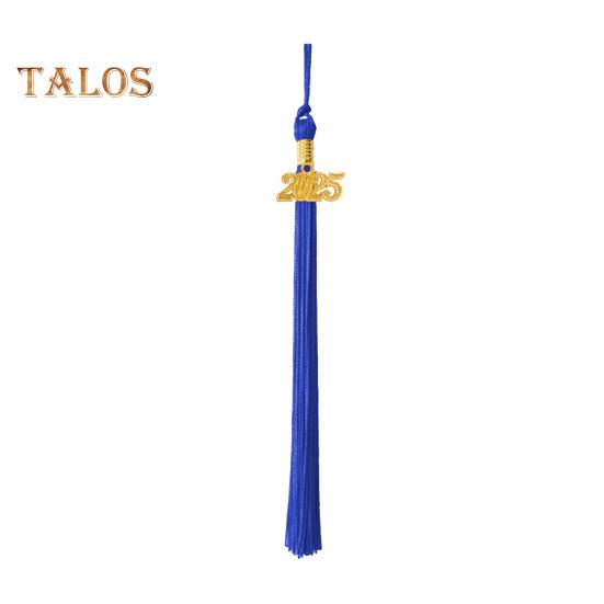Quaste für Abschlusshut mit Anhänger zum Datum 2025, einfarbig, 40 cm lang, Kappen-Hornor-Quaste für die Abschlusssaison des Master-Bachelor-Schulabschlusses