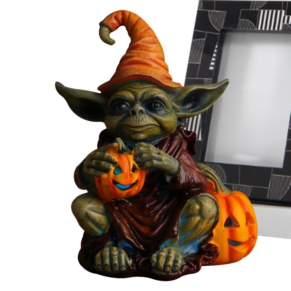 

Хэллоуин Тыквенные Огни Настольная Фигурка Хэллоуин Смола Хэллоуин Фигурка Для Украшений на Хэллоуин Светящаяся Статуэтка на Хэллоуин