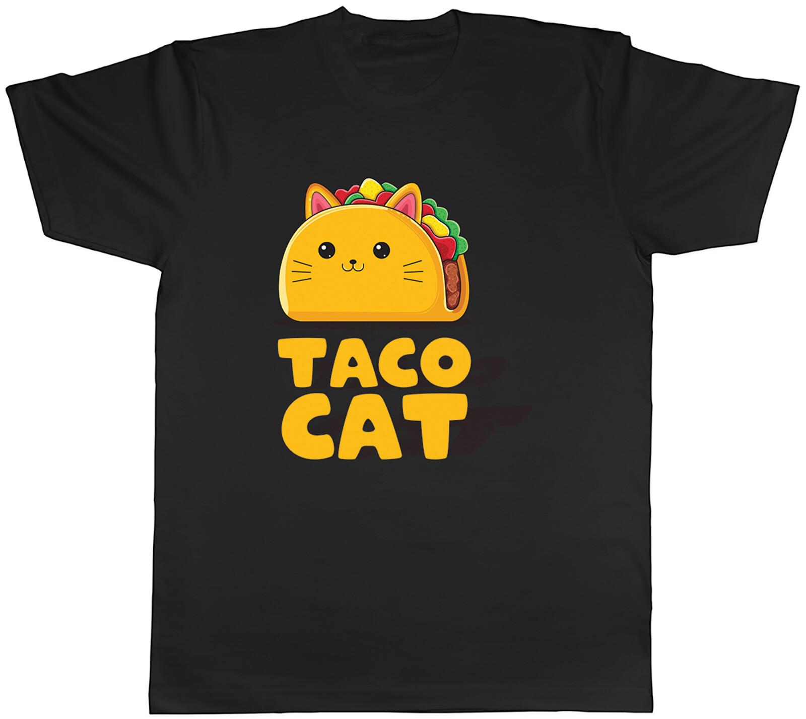 Taco Cat Mens T-Shirt Funny Kitten Mexican Tacos Tee Gift XXXXL