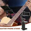 Multi-Purpose Guitar Adjustable Phone Support Hands-Free Guitar Stand Holder Camera Clamp for Recording Video-Calling Streaming