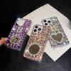 Glitzer-Strass-Handyhülle mit Herzspiegel und süßem Hasendesign, Für iPhone 17 16 15 14 13 12 11 Pro Max Air mini 16e 8 7 Plus X XS XR SE 2022