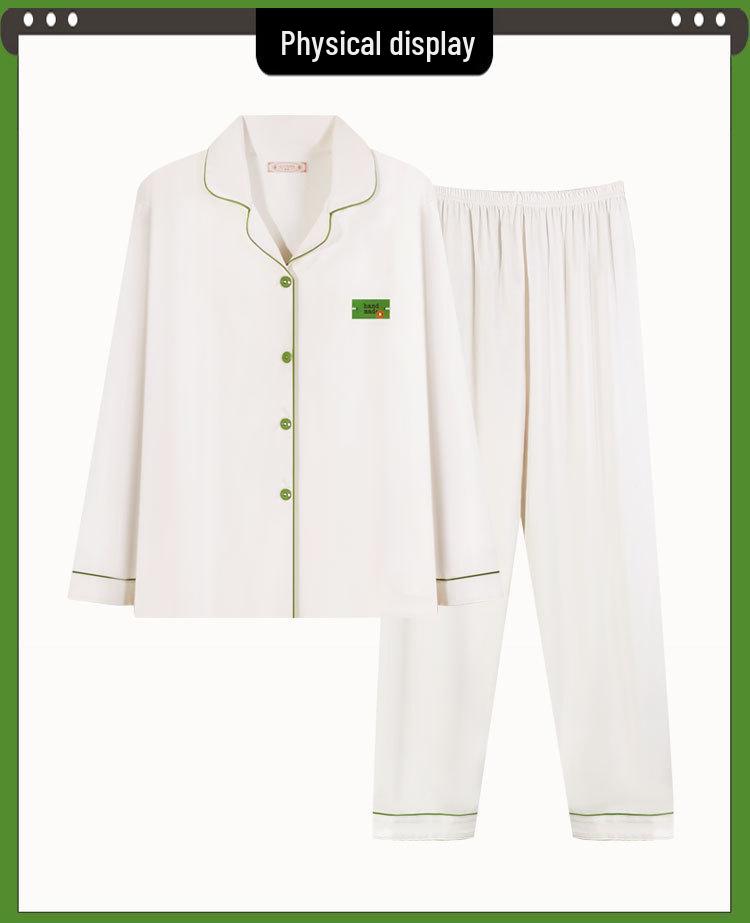 Women's Spring-Autumn Long Sleeve Cotton Pajama Set - Loose Fit, Plus Size, Outdoor-Ready Homewear.