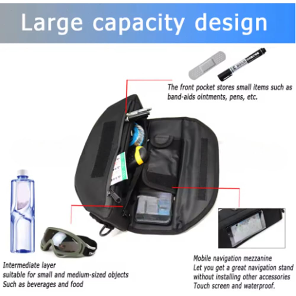 New Handlebar Motorcycle Waterproof Storage Travel Tool Portable Waterproof Storage Tool Bag for CRF1000L Africa and Adventure Sports Bag, Bag, Bag,