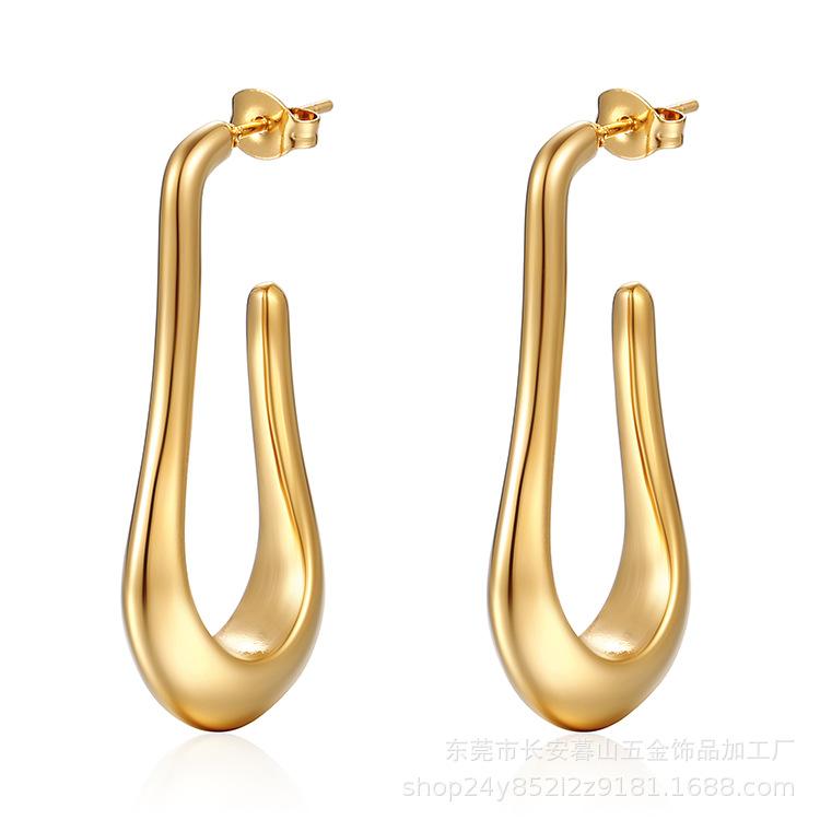 

Серьги из титановой стали премиум-класса, легкие, роскошные, темпераментные, женские, из нержавеющей стали 18 карат, нестандартные серьги