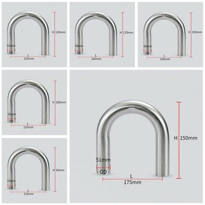 304 Stainless Steel U-shaped Pipe 180 Degree Pipe 51mm
