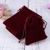12Pcs Drawstring Gift Bags Flannel Pouches for Jewelry Storage Wedding Candy Party Small Gifts Drawstring Gift Bags