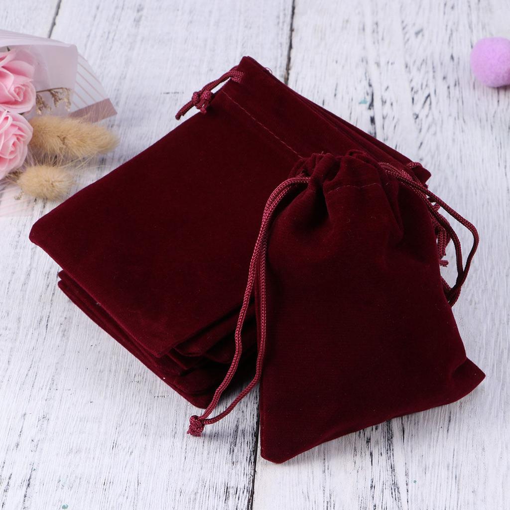 12Pcs Drawstring Gift Bags Flannel Pouches for Jewelry Storage Wedding Candy Party Small Gifts Drawstring Gift Bags