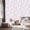 Wallpaper Flowers white and light gray, light gray background 50x1000