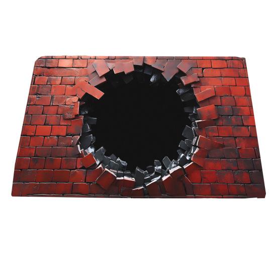 3D Floor Mat with Realistic Hole Illusion Non-Slip Crystal Velvet Rug Hallway Living Room Entryway Door Mat Home Decor