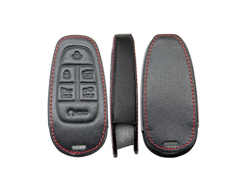 Leather Key Holder for Hyundai Parisdi/New Tucson L/Nexo 6-Button