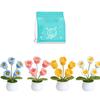 Crochet Flower Set with Step-by-Step Tutorial Instruction Crochet Potted Plant Crochet Knitting Supplies for Beginner