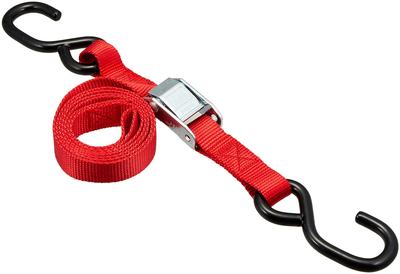 Kijima Transporter Universal Pack of Tie-Down Belts, 25x1800mm, Buckle, Red, 2, 303-0141