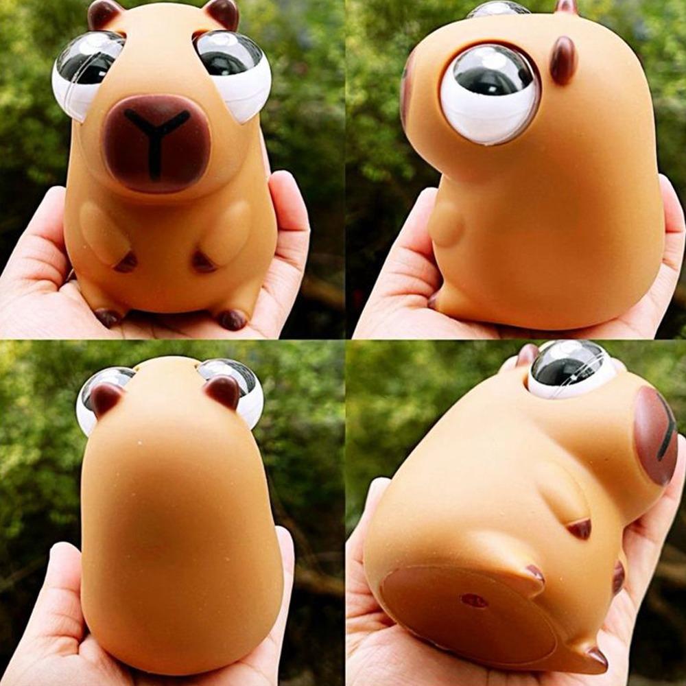 Cartoon Capybara Big Eyeball Pinch Doll Funny Capybara Squeeze Ball Toys  Baby Game