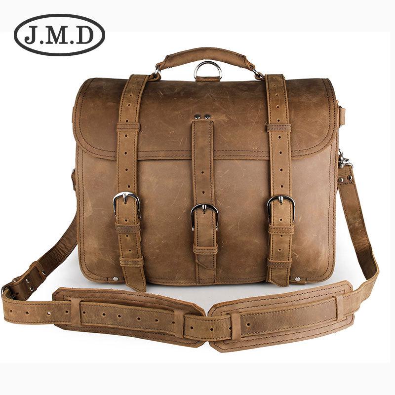 Jiameda Men's European & American Style Briefcase Handbag Crossbody Backpack