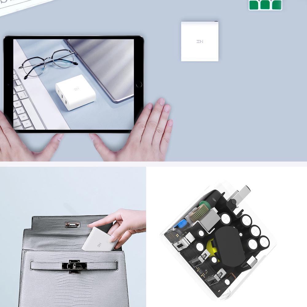 Buy XIAOMI ZMI HA832 65W USB Wall Phone Charger for iPhone Huawei