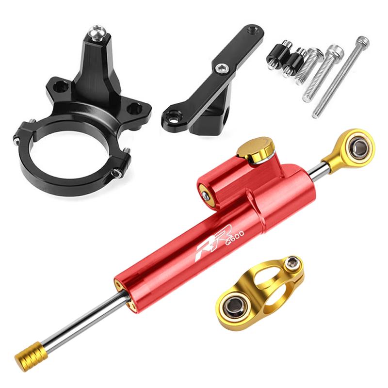 For QJMOTOR RRQ600 Motorcycle Aluminum Steer Damper Mounting Bracket Kit RRQ600 2021 2022 Fiber Carbon Accessories