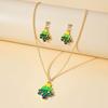 Jewelry Christmas Tree Earring Necklace Set Dangle Earring Christmas Necklace Christmas Earrings