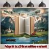 Magical Book Tapestry, Fantasy Landscape Background Cloth, Home Decor