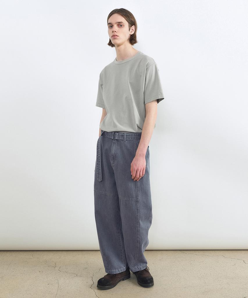 INSILENCE Garment-Dyed Boxy Fit T-Shirt Ash Beige
