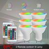 24-key remote control GU10 spotlight atmosphere light 16-color RGBLED multi-color bulb 85-265V home lighting dimmable