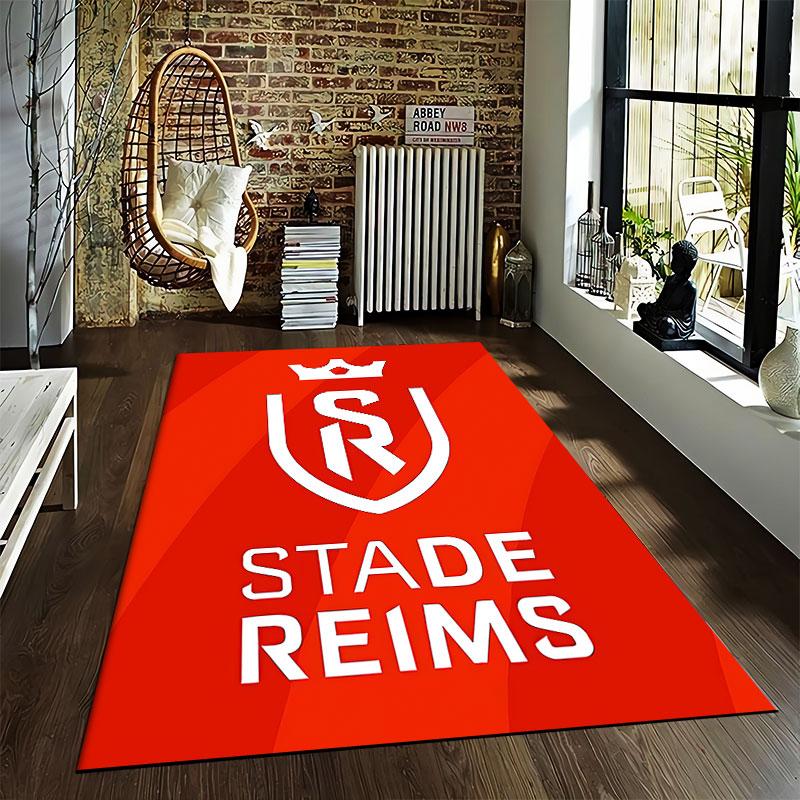 Stade Reims Logo Carpet suitable as a non-slip mat for the living room or bedroom sofa