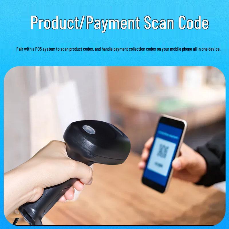Yongli Wireless Bluetooth 1D/2D Barcode Scanner for Express Logistics & Supermarkets