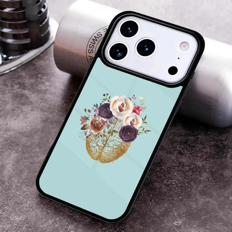 Human Organs Brain Phone Case for iPhone 17 16 15 Pro Max Air 14 13 12 11 Plus Shockproof Cover