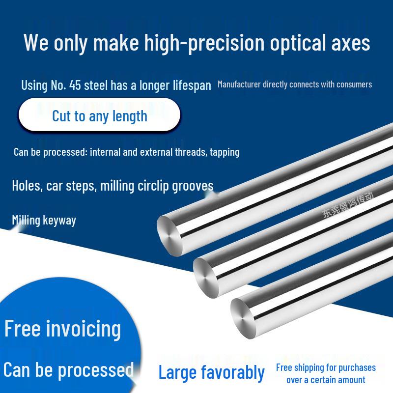

Chrome-Plated Linear Guide Shaft: Smooth, Flexible, and Hard Rod with Threaded Ends Consult for Other Models