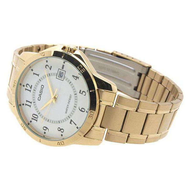 Casio STANDARD Series Simple Fashion Trend Business Casual Classic Pointer Roman Scale Date Display Waterproof Quartz Movement Japanese MTP-V004G-7B