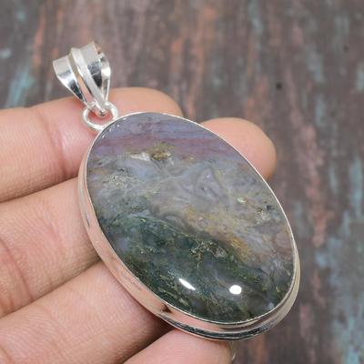 Ciondolo gioielli in argento sterling massiccio 925 fatto a mano con pietra preziosa del sangue per le donne