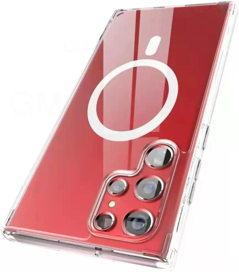 Phone Cover For Samsang S24 Ultra 5G For Magsafe Magnetic Transparent Case For Galaxy S23 Ultra S22 S21 S24 Plus Wireless Charger Magsafing Tough Case