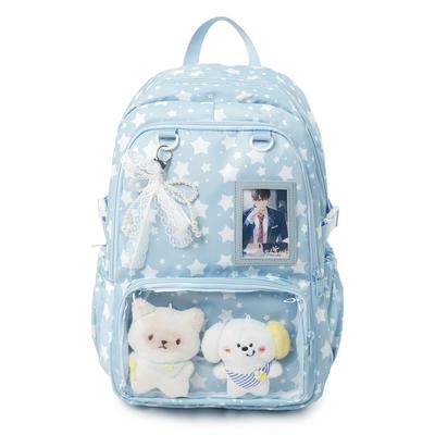 Star Print Student Schoolbag Women's Large Capacity Backpack